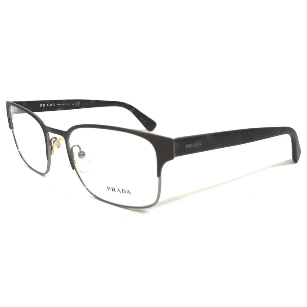PRADA Eyeglasses Frames VPR 64R LAH-1O1 Square Tortoise Full Rim 53-19-145